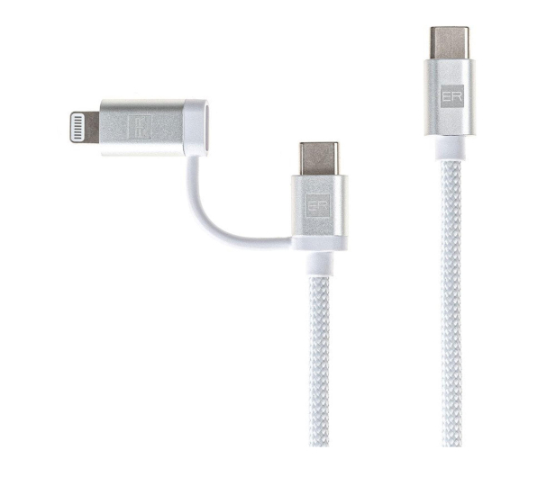 Adam Elements Dual Cable USB-C C/L Mfi 100cm white - 1352323 - zdjęcie